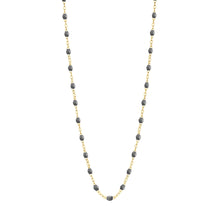 Gigi Clozeau - Collier gris foncé Classique Gigi, or jaune, 50 cm