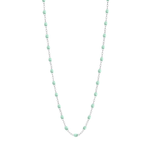 Gigi Clozeau - Collier jade Classique Gigi, or blanc, 42 cm