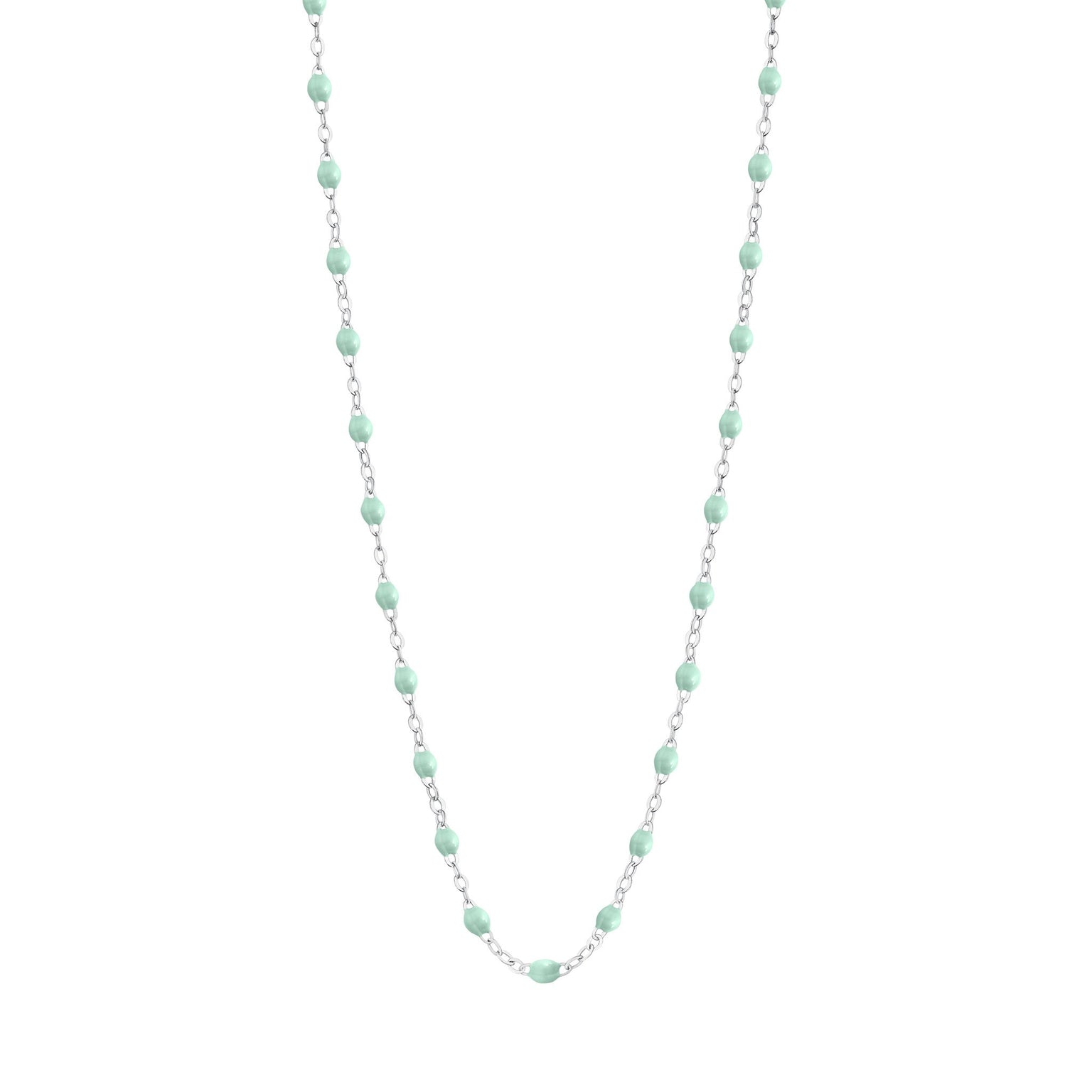 Gigi Clozeau - Collier jade Classique Gigi, or blanc, 42 cm