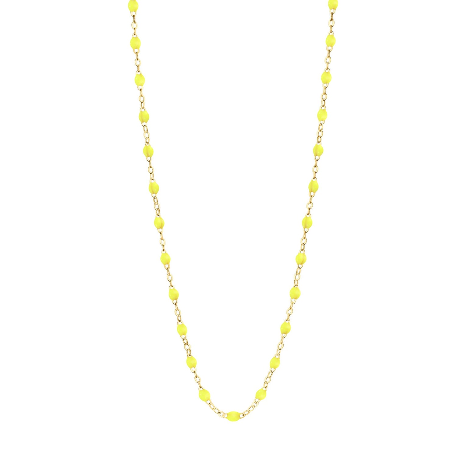 Gigi Clozeau - Collier jaune fluo Classique Gigi, or jaune, 50 cm
