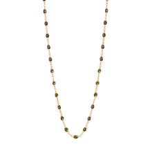 Gigi Clozeau - Collier kaki Classique Gigi, or rose, 42 cm