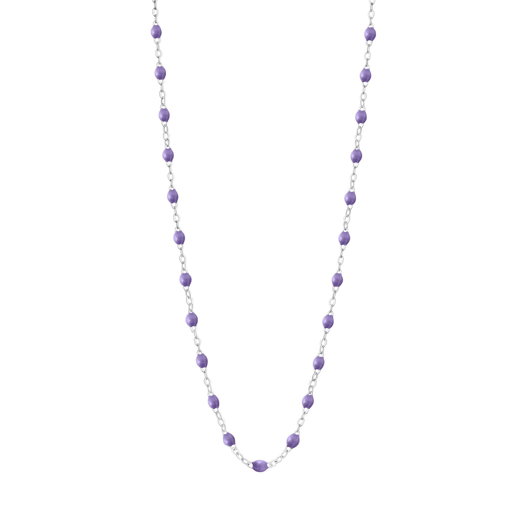 Gigi Clozeau - Collier mauve Classique Gigi, or blanc, 42 cm