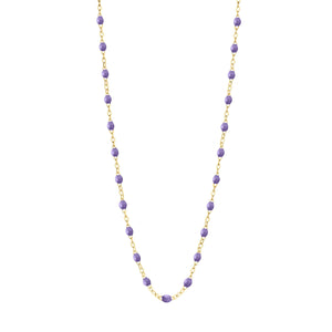 Gigi Clozeau - Collier mauve Classique Gigi, or jaune, 42 cm