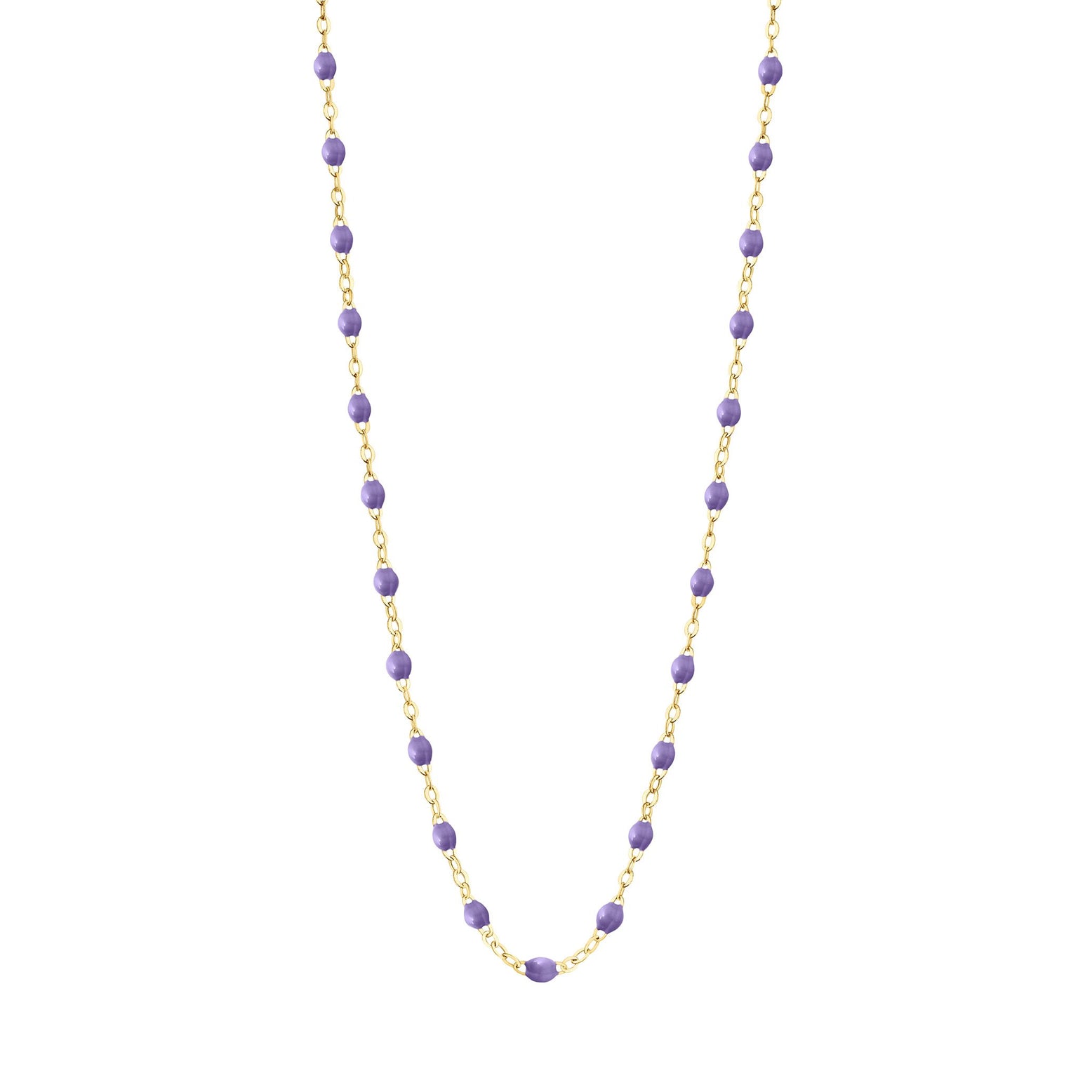 Gigi Clozeau - Collier mauve Classique Gigi, or jaune, 45 cm