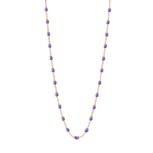 Gigi Clozeau - Collier mauve Classique Gigi, or rose, 42 cm