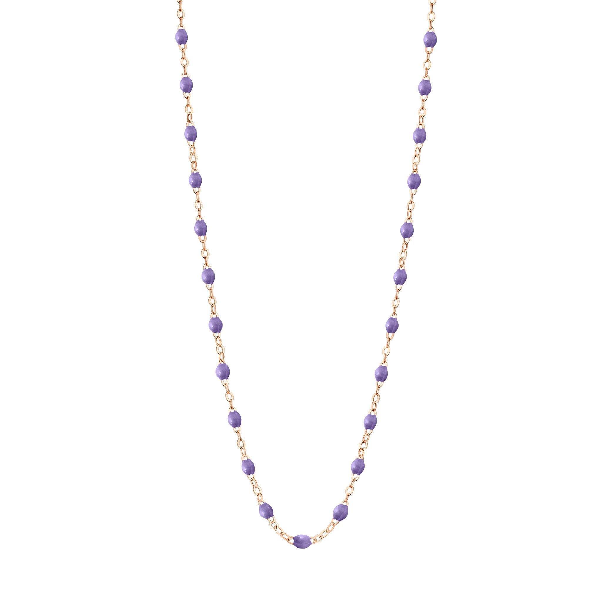 Gigi Clozeau - Collier mauve Classique Gigi, or rose, 45 cm