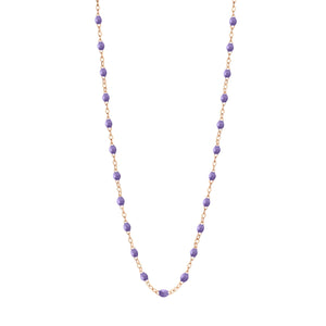 Gigi Clozeau - Collier mauve Classique Gigi, or rose, 45 cm