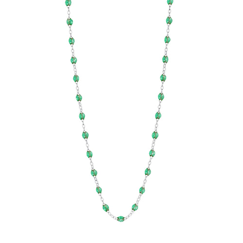 Gigi Clozeau - Collier menthe Classique Gigi, or blanc, 45 cm