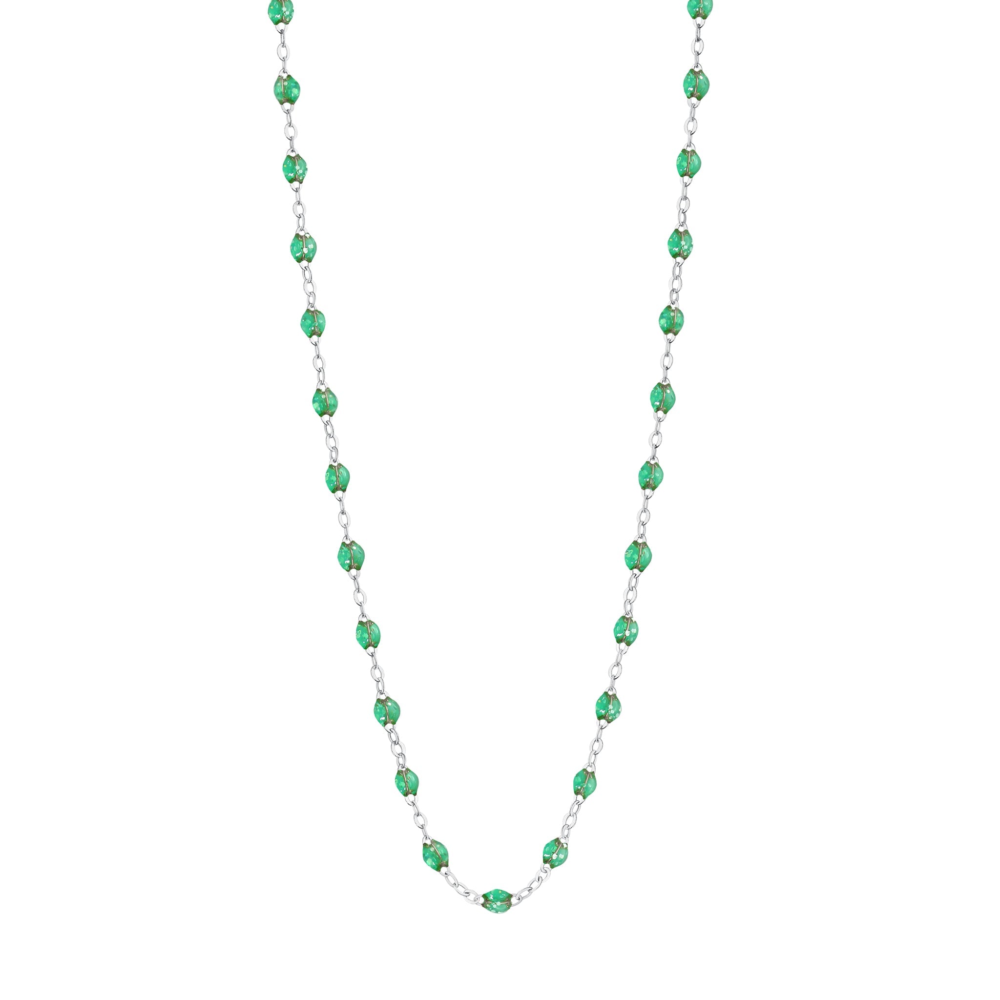 Gigi Clozeau - Collier menthe Classique Gigi, or blanc, 50 cm