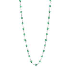 Gigi Clozeau - Collier menthe Classique Gigi, or blanc, 50 cm
