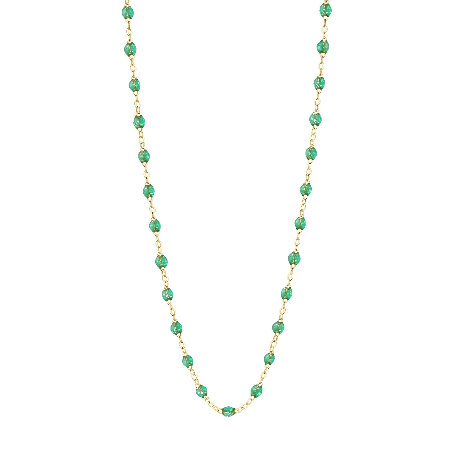 Gigi Clozeau - Collier menthe Classique Gigi, or jaune, 45 cm