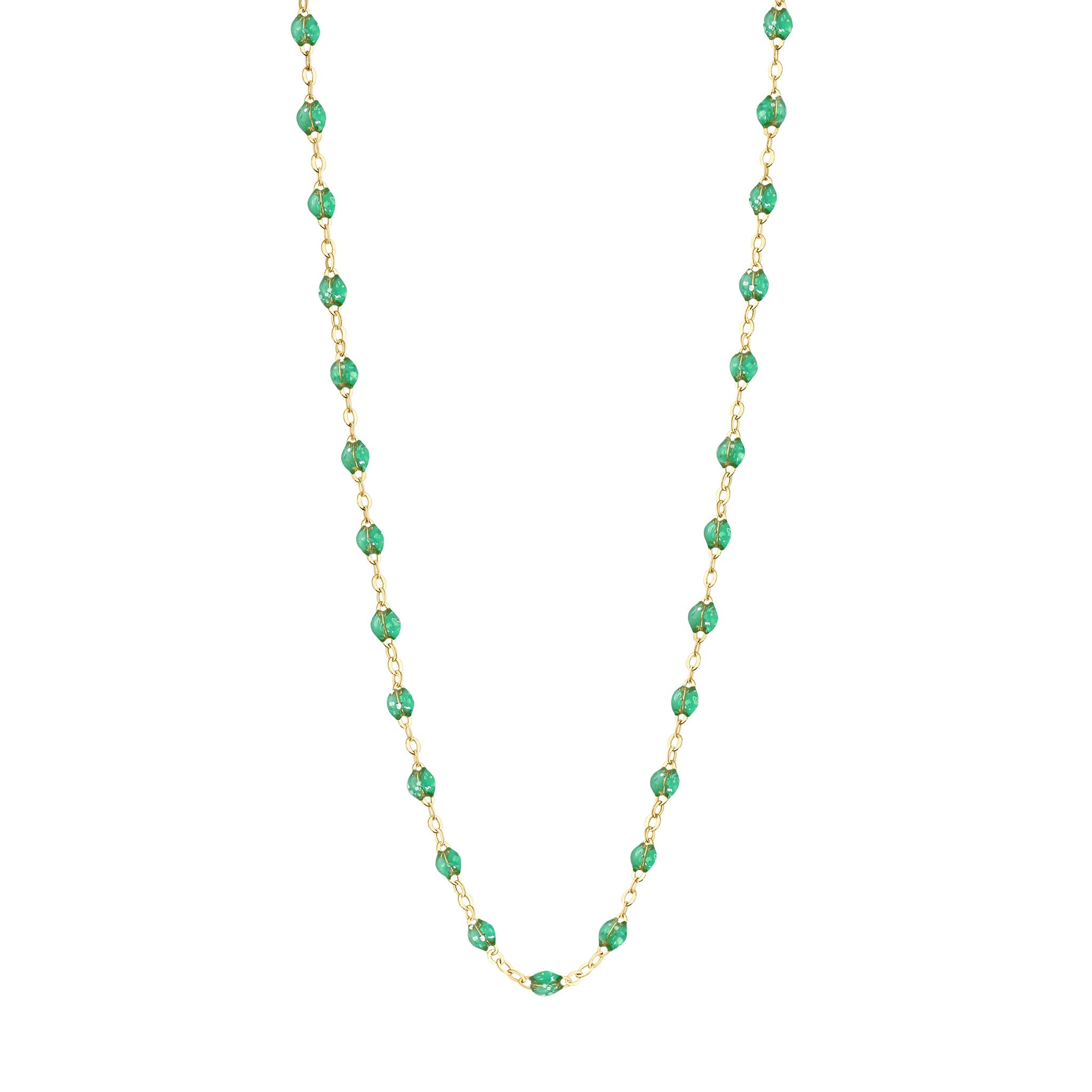 Gigi Clozeau - Collier menthe Classique Gigi, or jaune, 50 cm