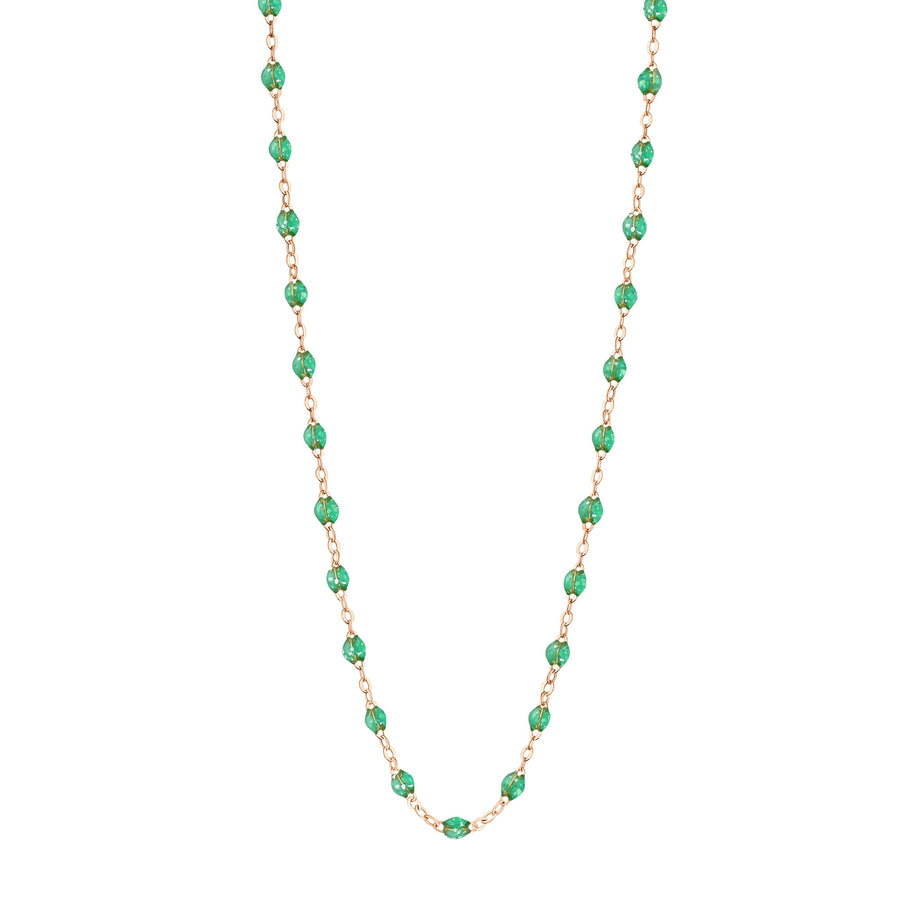 Gigi Clozeau - Collier menthe Classique Gigi, or rose, 42 cm