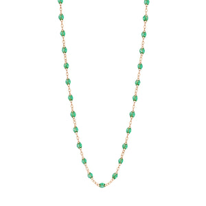 Gigi Clozeau - Collier menthe Classique Gigi, or rose, 45 cm