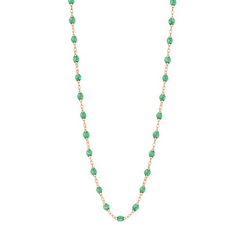 Gigi Clozeau - Collier menthe Classique Gigi, or rose, 50 cm