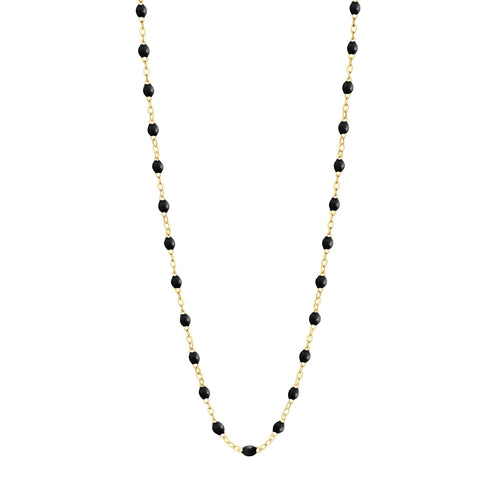 Gigi Clozeau - Collier noir Classique Gigi, or jaune, 42 cm
