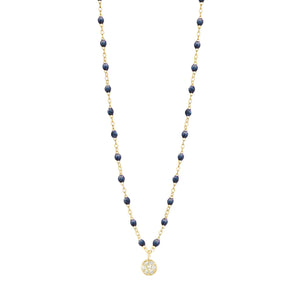 Gigi Clozeau - Collier nuit Puce diamants, or jaune, 42 cm