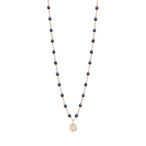 Gigi Clozeau - Collier nuit Puce diamants, or rose, 42 cm