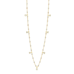 Gigi Clozeau - Collier opale Gigi Suprême, or jaune, 7 diamants, 50 cm