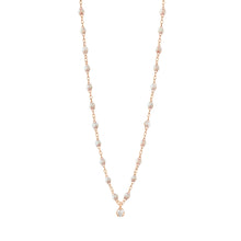Gigi Clozeau - Collier opale Gigi Suprême, or rose, 1 diamant, 42 cm