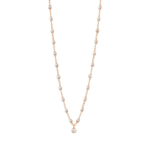 Gigi Clozeau - Collier opale Gigi Suprême, or rose, 1 diamant, 42 cm