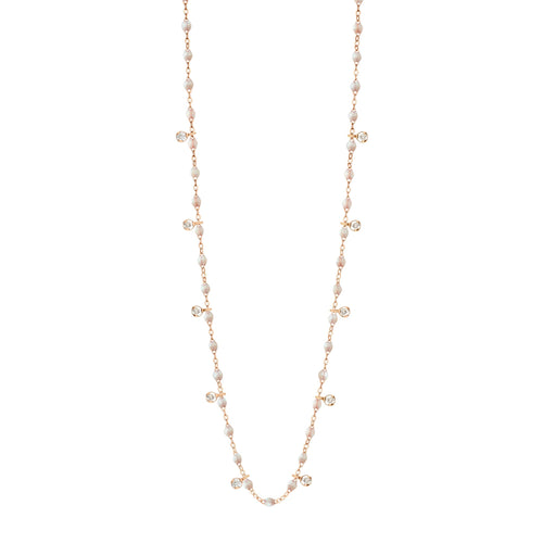Gigi Clozeau - Collier opale Gigi Suprême, or rose, 10 diamants, 60 cm