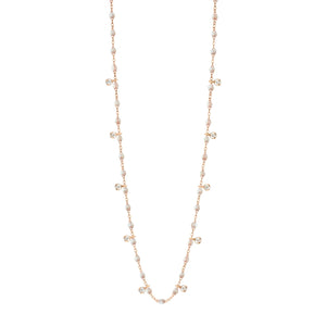 Gigi Clozeau - Collier opale Gigi Suprême, or rose, 10 diamants, 60 cm