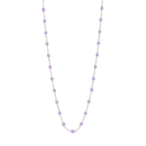 Gigi Clozeau - Collier parme Classique Gigi, or blanc, 45 cm