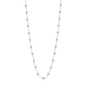 Gigi Clozeau - Collier parme Classique Gigi, or blanc, 50 cm