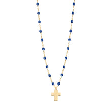 Gigi Clozeau - Collier prusse Croix Classique Gigi, or jaune, 42 cm