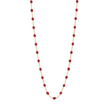 Gigi Clozeau - Collier rouge Classique Gigi, or rose, 45 cm