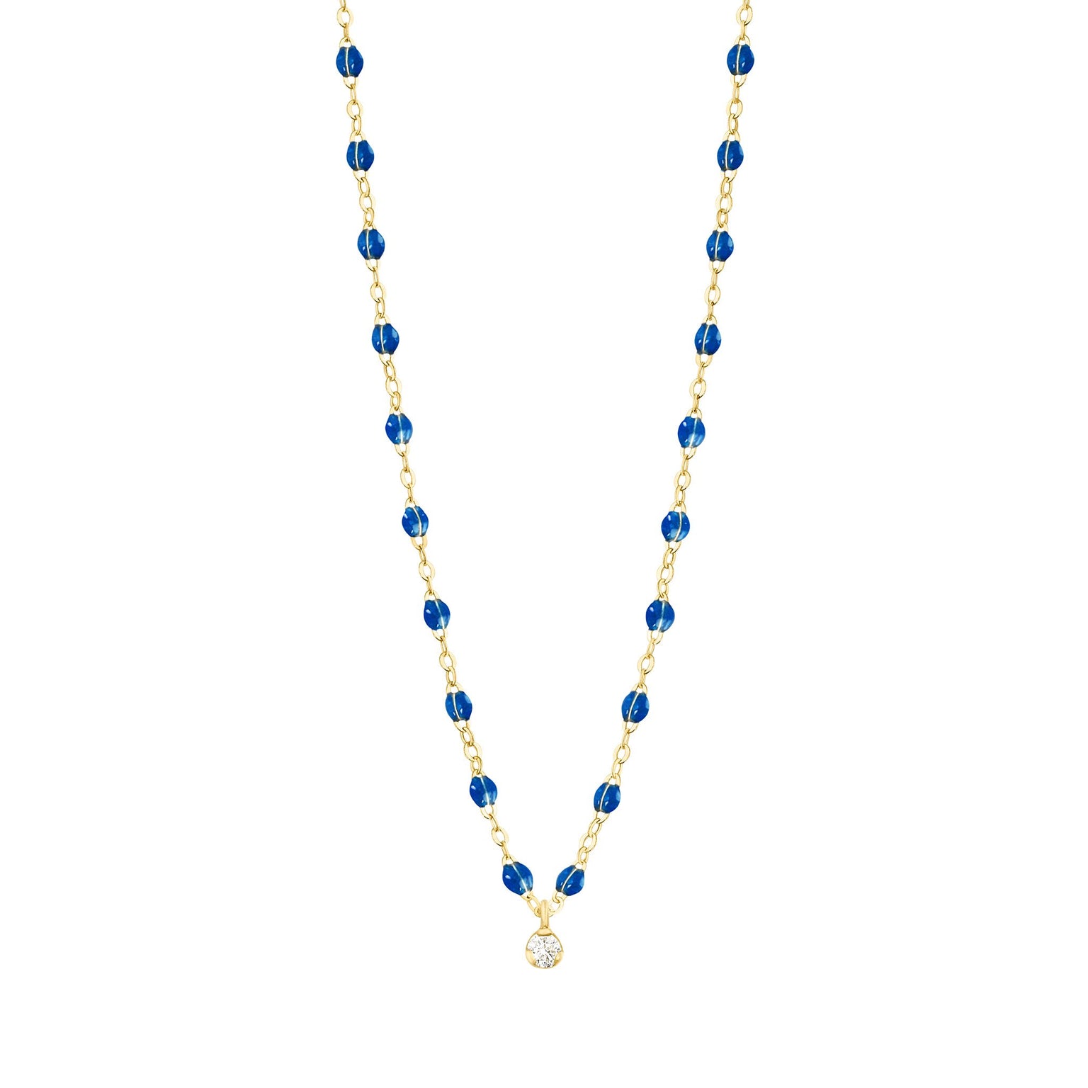 Gigi Clozeau - Collier saphir Gigi Suprême, or jaune, 1 diamant, 42 cm