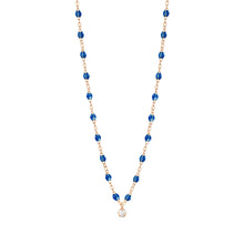 Gigi Clozeau - Collier saphir Gigi Suprême, or rose, 1 diamant, 42 cm