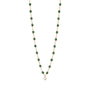 Gigi Clozeau - Collier scarabée Gigi Suprême, or rose, 1 diamant, 42 cm