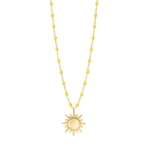 Gigi Clozeau - Collier Soleil citron, or jaune, 42 cm