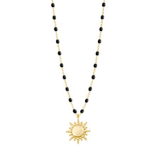 Gigi Clozeau - Collier Soleil noir, or jaune, 42 cm