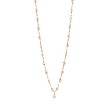 Gigi Clozeau - Collier sparkle Gigi Suprême, or rose, 1 diamant, 42 cm