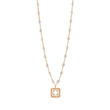 Gigi Clozeau - Collier sparkle Trésor, diamants, or rose, 42 cm