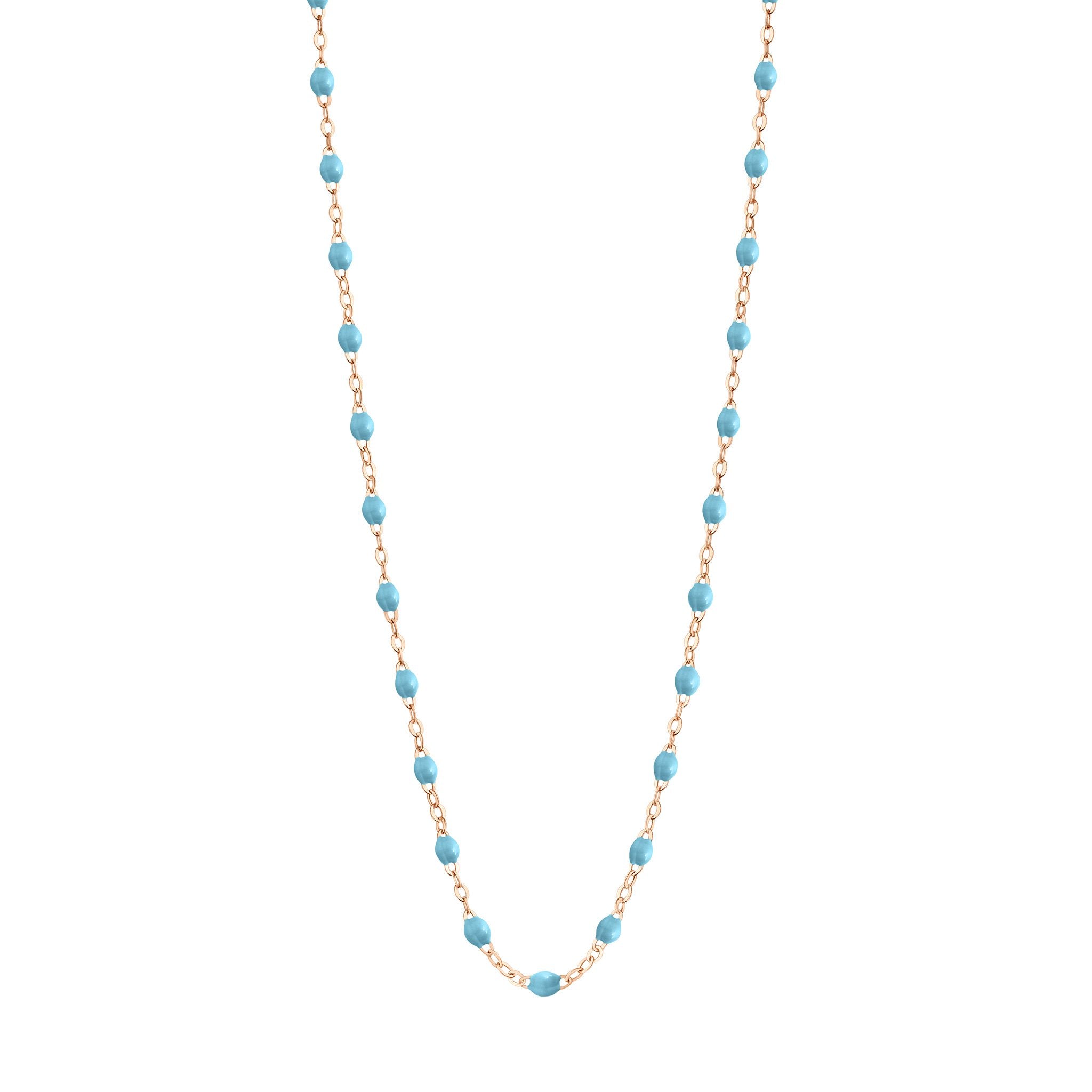 Gigi Clozeau - Collier turquoise Classique Gigi, or rose, 45 cm