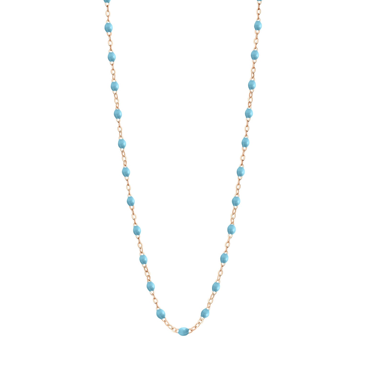 Gigi Clozeau - Collier turquoise Classique Gigi, or rose, 45 cm