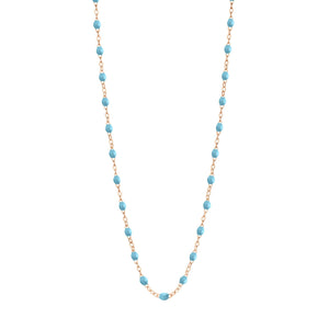 Gigi Clozeau - Collier turquoise Classique Gigi, or rose, 50 cm