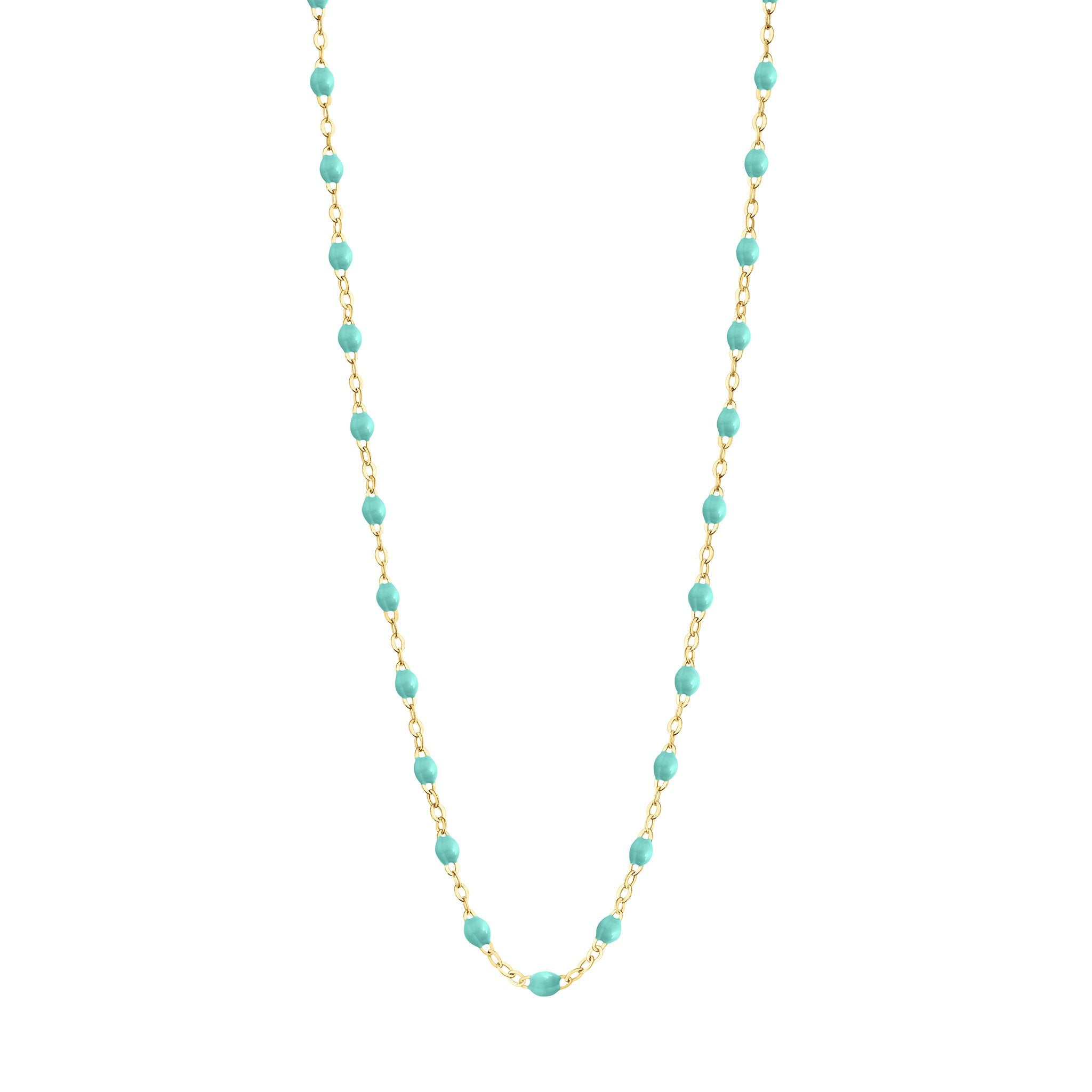 Gigi Clozeau - Collier vert d'eau Classique Gigi, or jaune, 42 cm