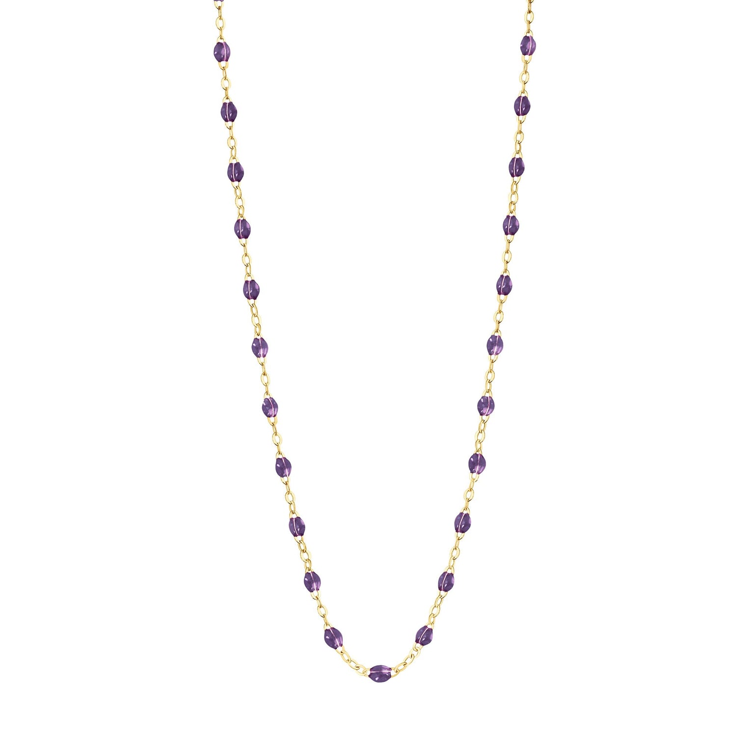 Gigi Clozeau - Collier violet Classique Gigi, or jaune, 50 cm