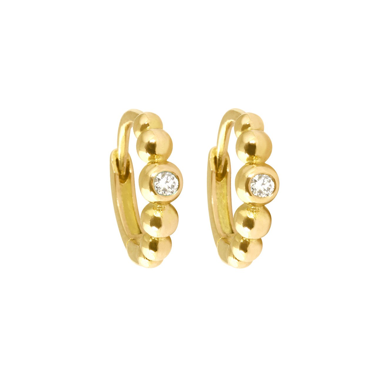 Gigi Clozeau - Créoles Lucky, diamants, or jaune