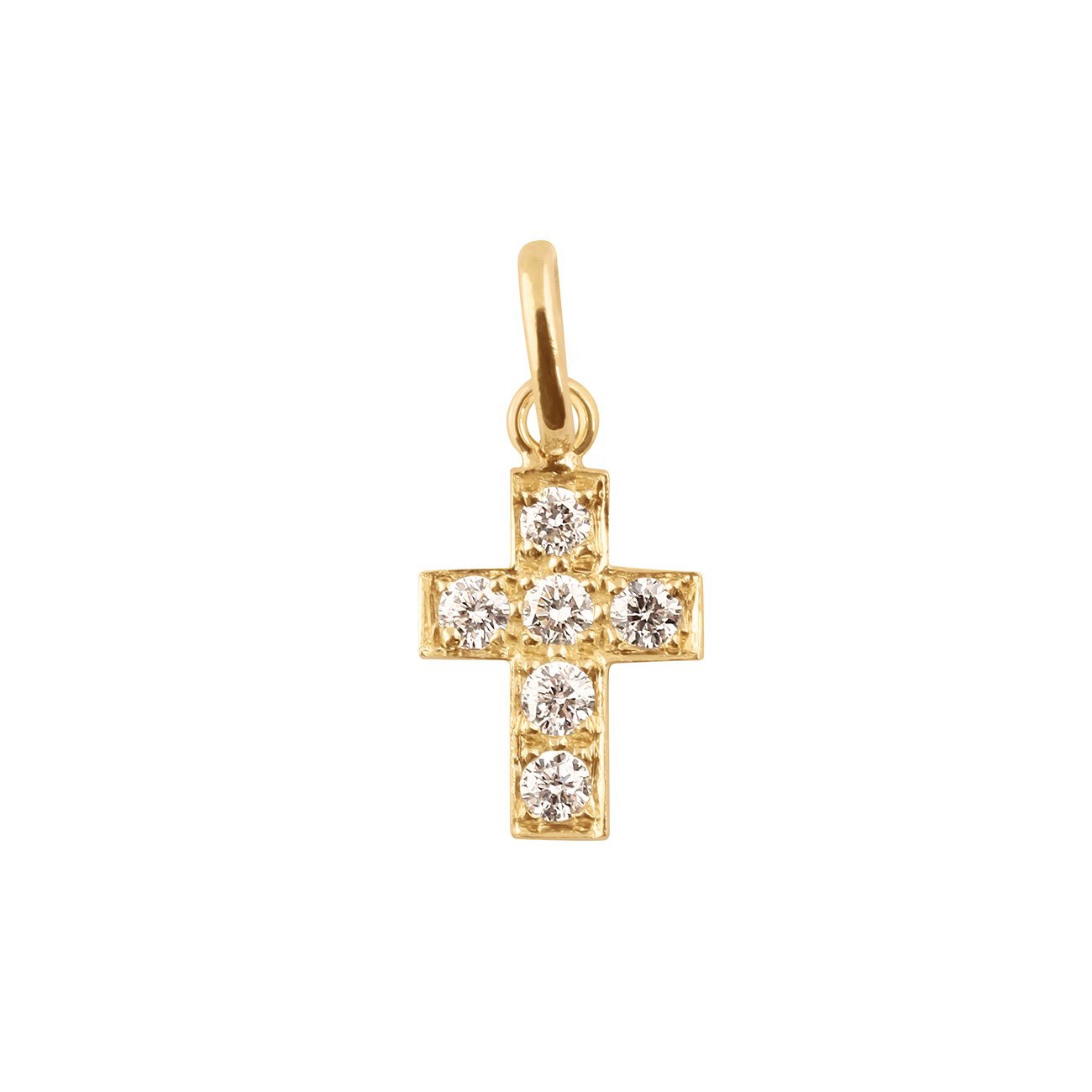 Gigi Clozeau - Pendentif Croix diamants, or jaune