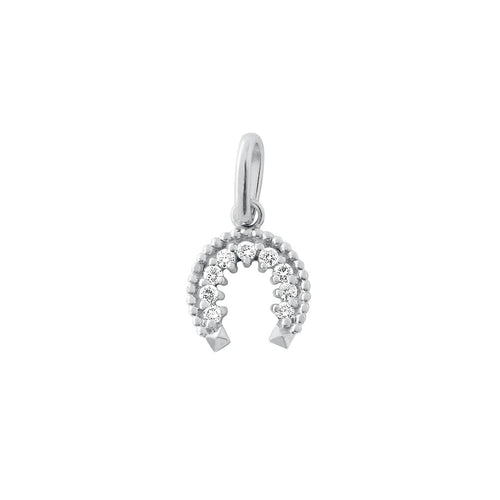 Gigi Clozeau - Pendentif Fer à cheval, diamants, or blanc