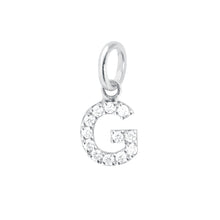 Gigi Clozeau - Pendentif Lucky Letter G, or blanc, diamants