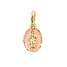 Gigi Clozeau - Pendentif Madone résine saumon, or jaune