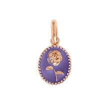 Gigi Clozeau - Pendentif Rose résine mauve, or rose