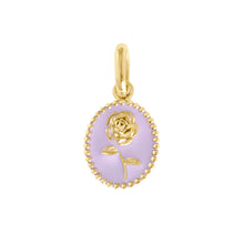 Gigi Clozeau - Pendentif Rose résine parme, or jaune